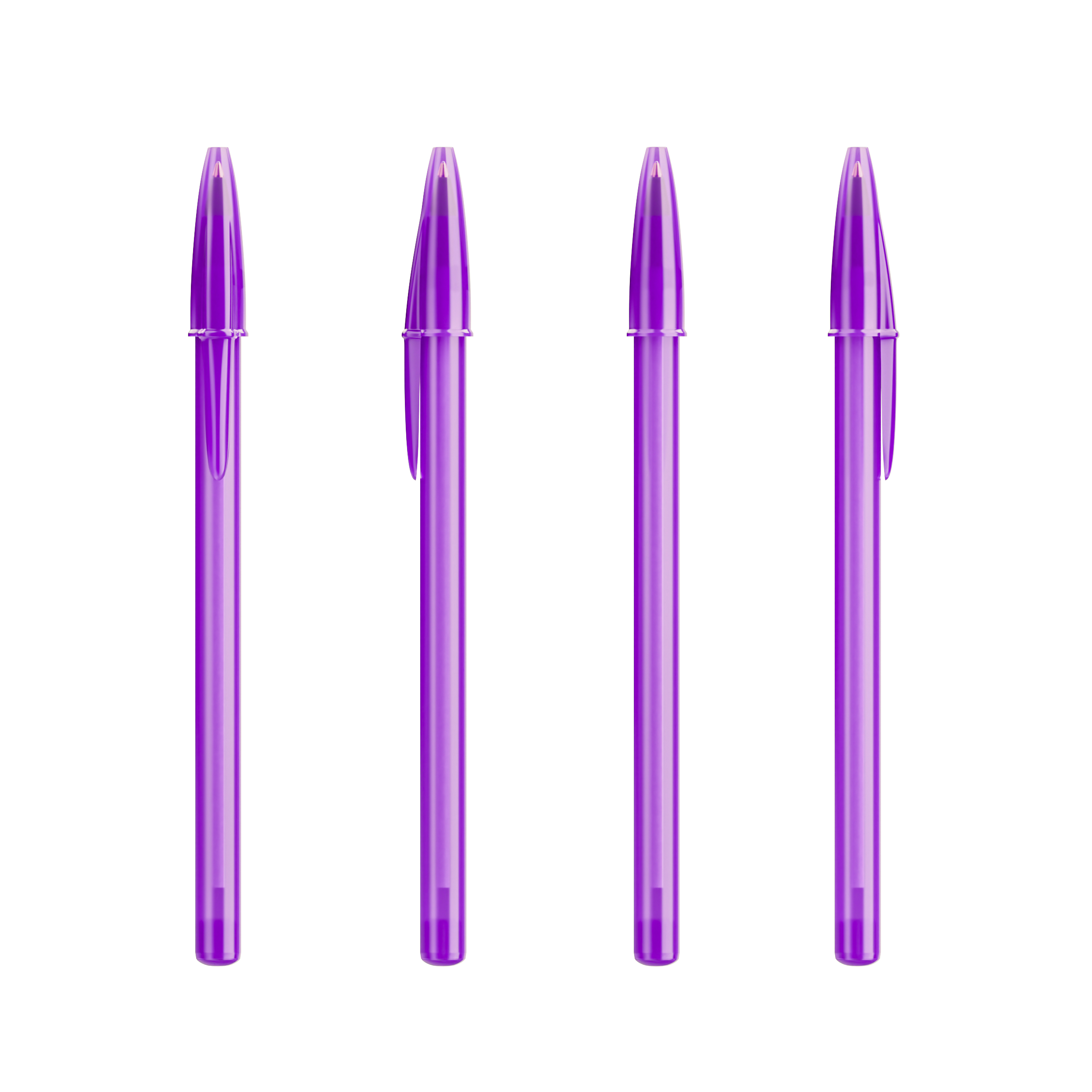 Stylo bille publicitaire BIC® Style Violet transparent - Encre bleue